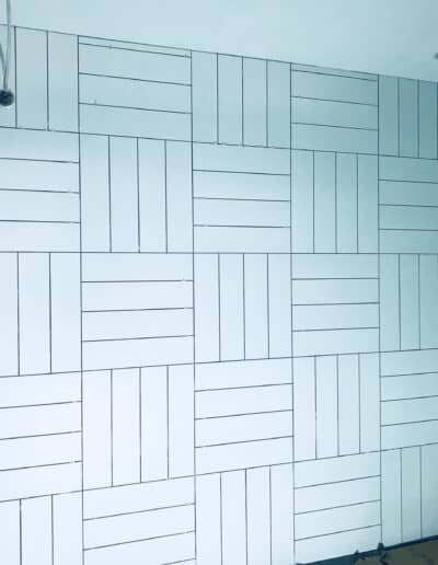 square pattern white tiles